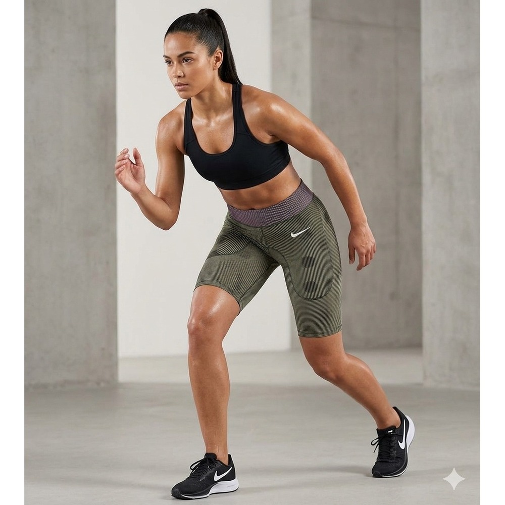 Nike‎ x Off-White Biker Shorts Black Size S Fitted Textured Streetwear